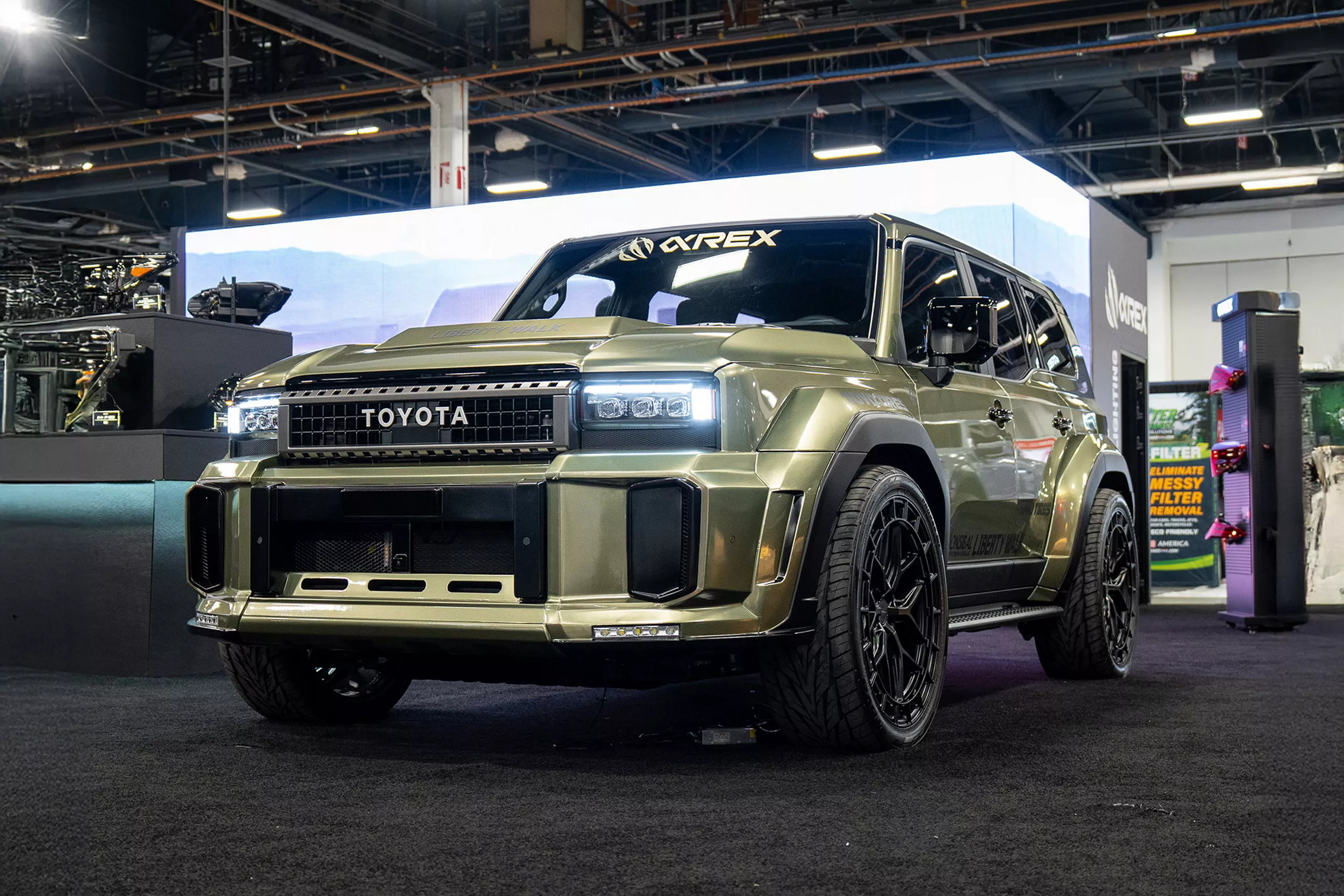 alpharex x liberty walk land cruiser sema 5