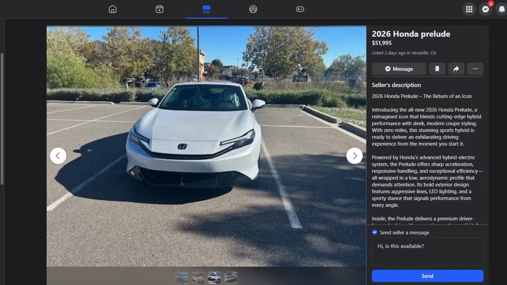 honda prelude 2026 2