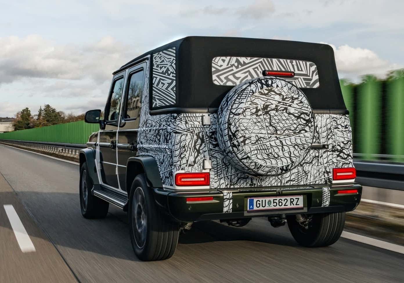 new mercedes g class convertible camouflaged prototype