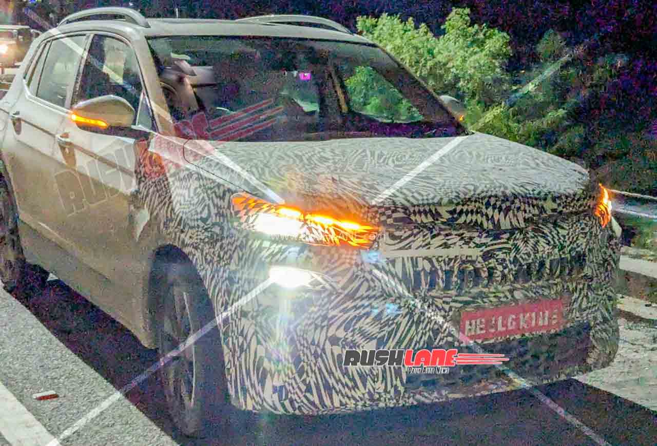 skoda kushaq facelift spied altitude testing