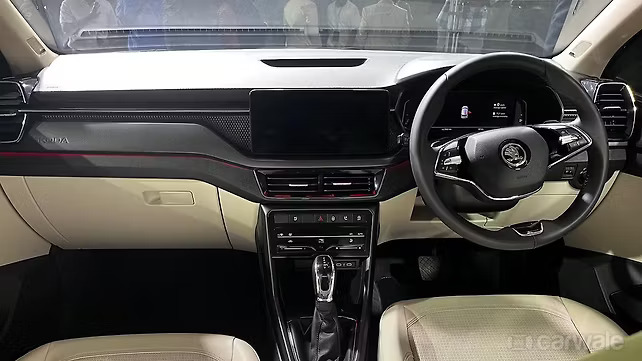kushaq facelift interior dashboard