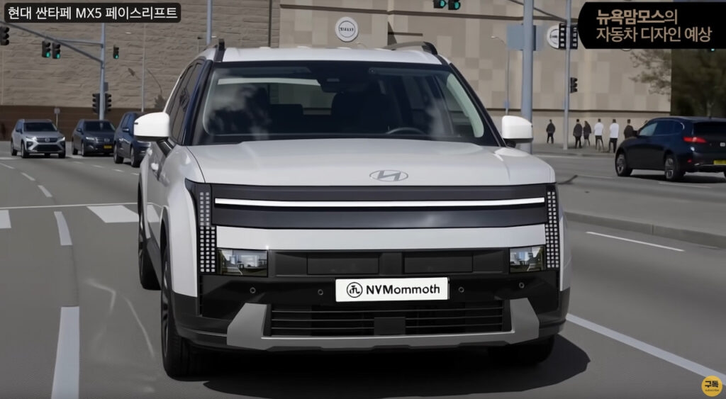 hyundai santa fe facelift render 1