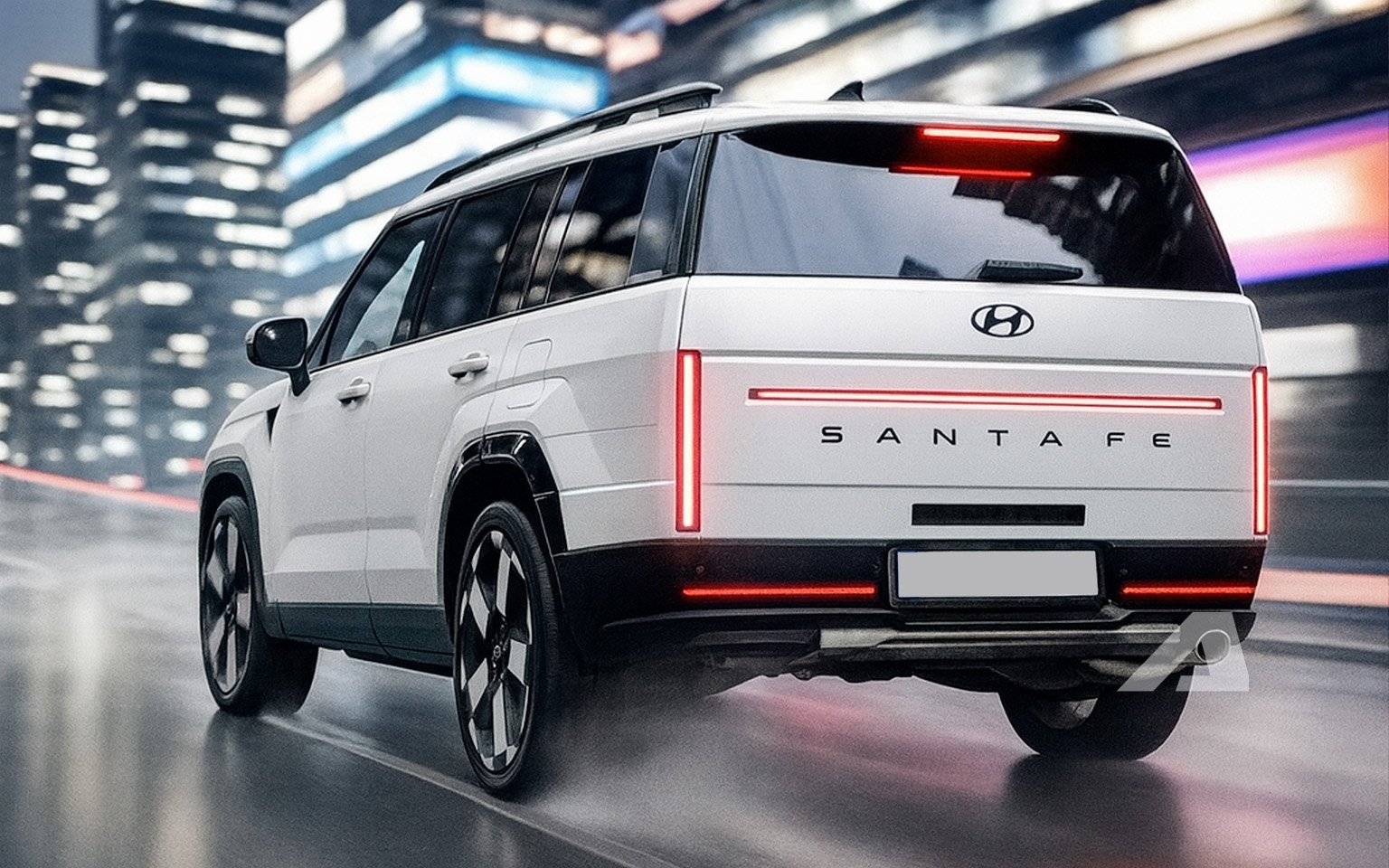 hyundai santa fe facelift render 3