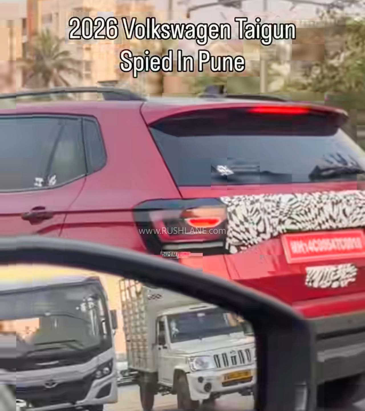 2026 vw taigun facelift spied testing in pune 11
