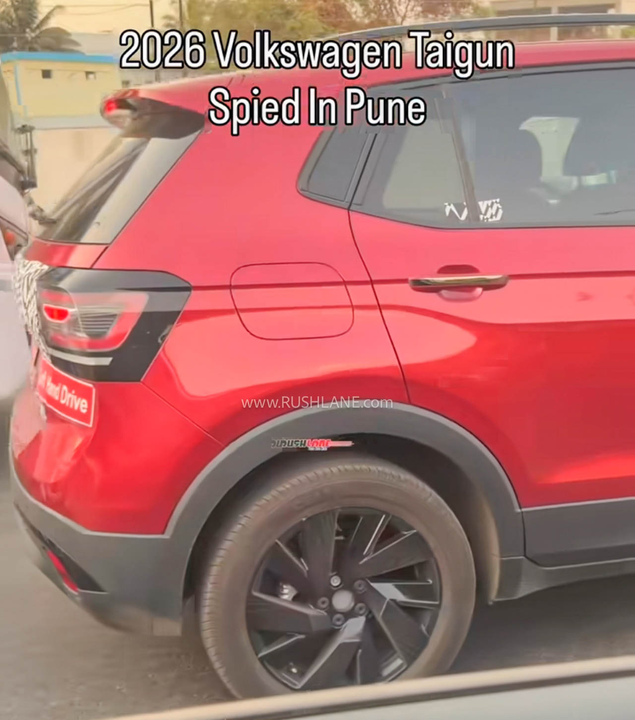 2026 vw taigun facelift spied testing in pune 2