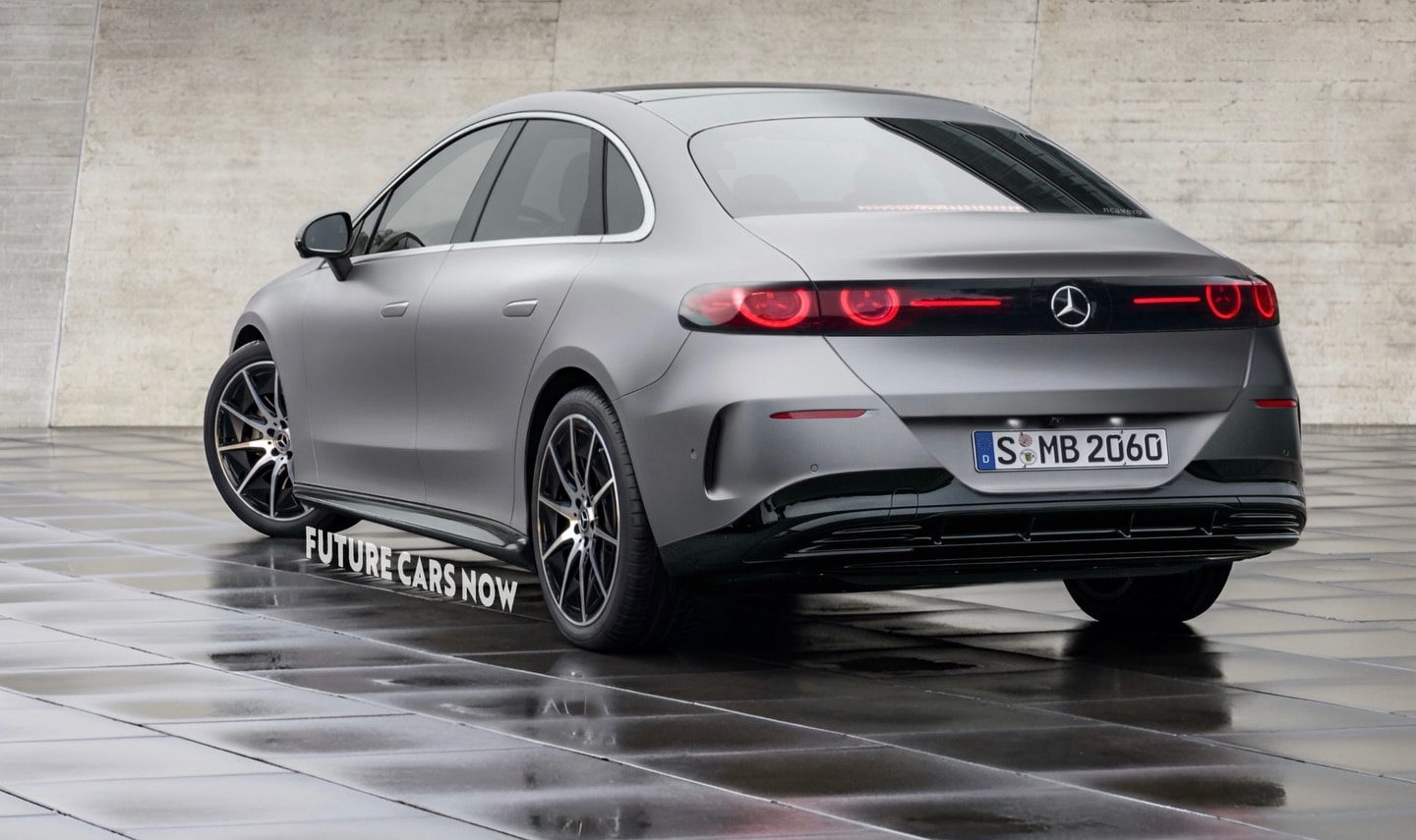 rendering mercedes benz c class with eq technology points the massive grille and star leds at i34