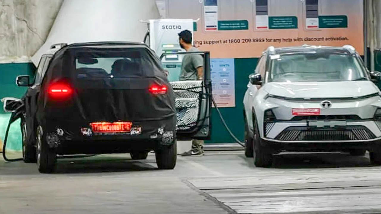hyundai small ev spied next to nexon ev