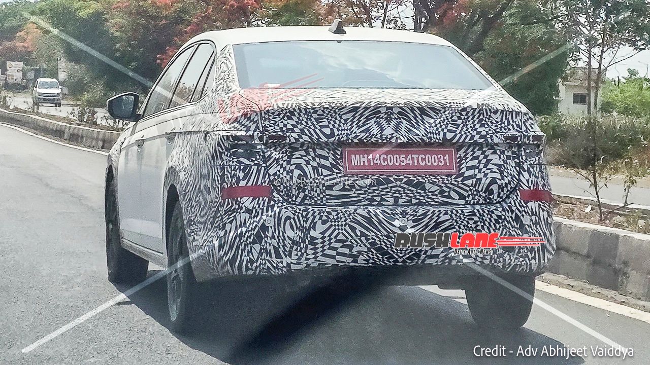 2026 skoda slavia facelift spied 3