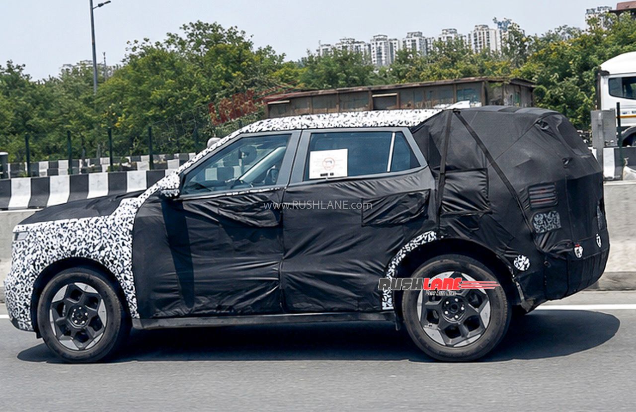 2027 kia sonet spy shots new front side rear angles 1