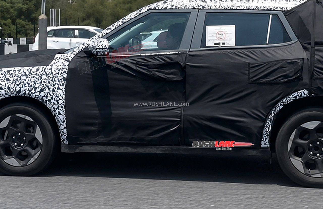 2027 kia sonet spy shots new front side rear angles 3