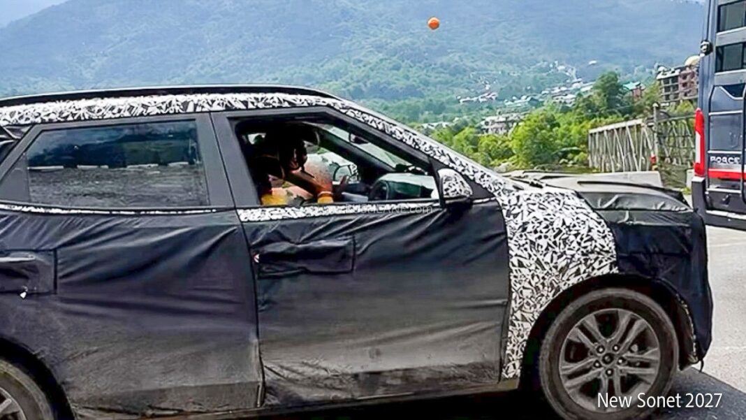 new kia sonet 2027 spied in manali front 2 1068x601