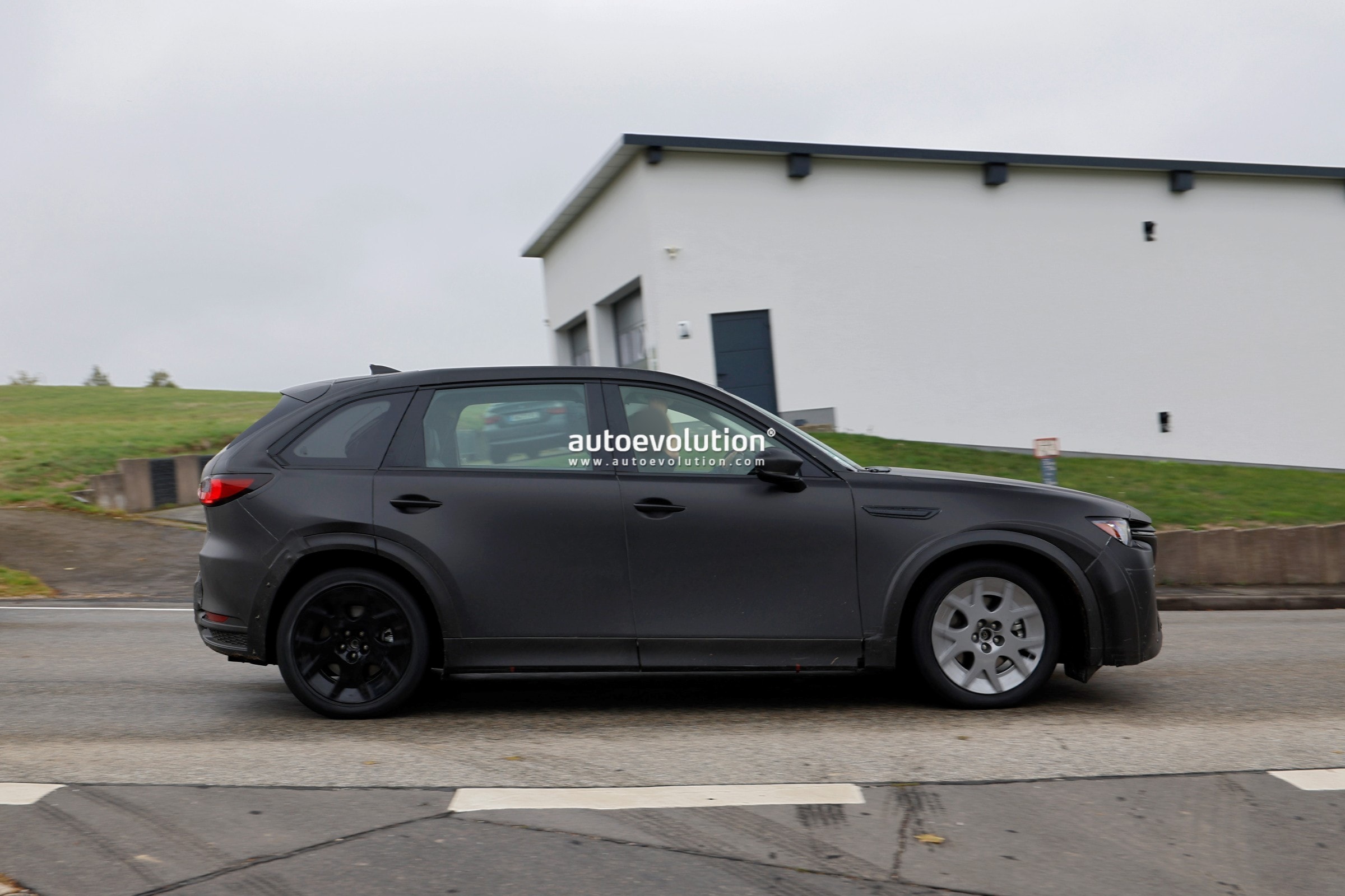 mazda cx 90 electric suv mule spied entering jaguar land rover s nurburgring test center3
