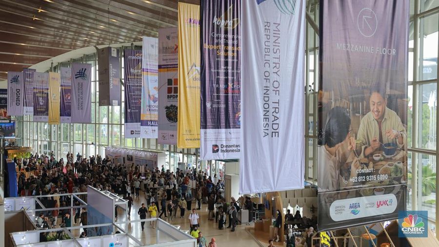 suasana jelang opening ceremony trade expo indonesia tei 2025 di ice bsd kabupaten tangerang banten rabu 15102025 1760505403228169