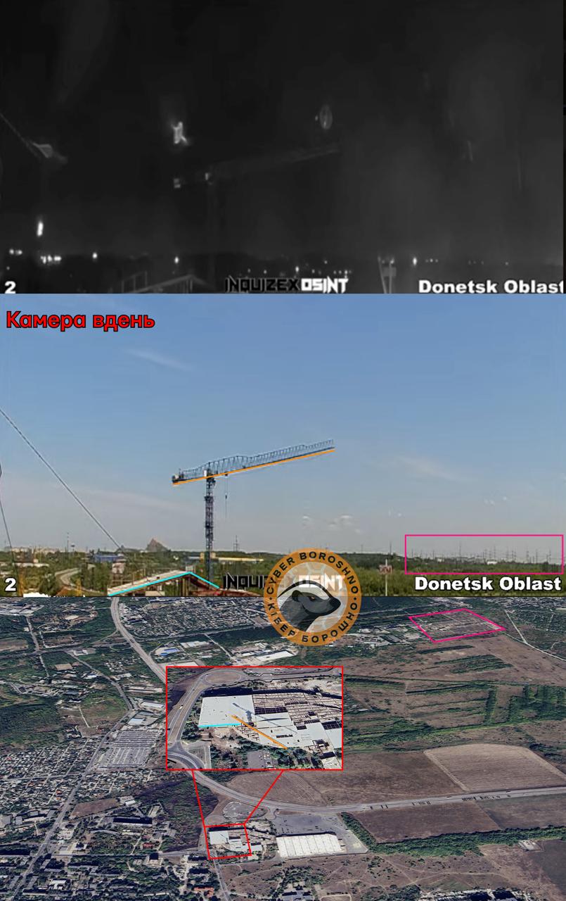 kadr z vebkamery na yakomu vydno padinnya bojovogo bloku rakety oreshnykfoto kiberboroshno 1