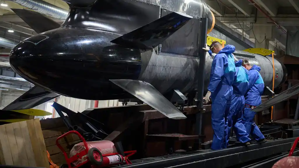workers inspect a ukrainian made
