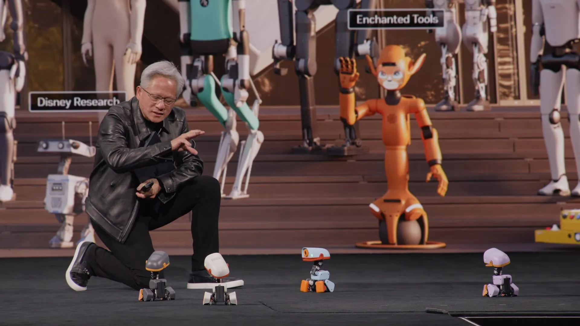 jensen huang microduck robots gtc berlin