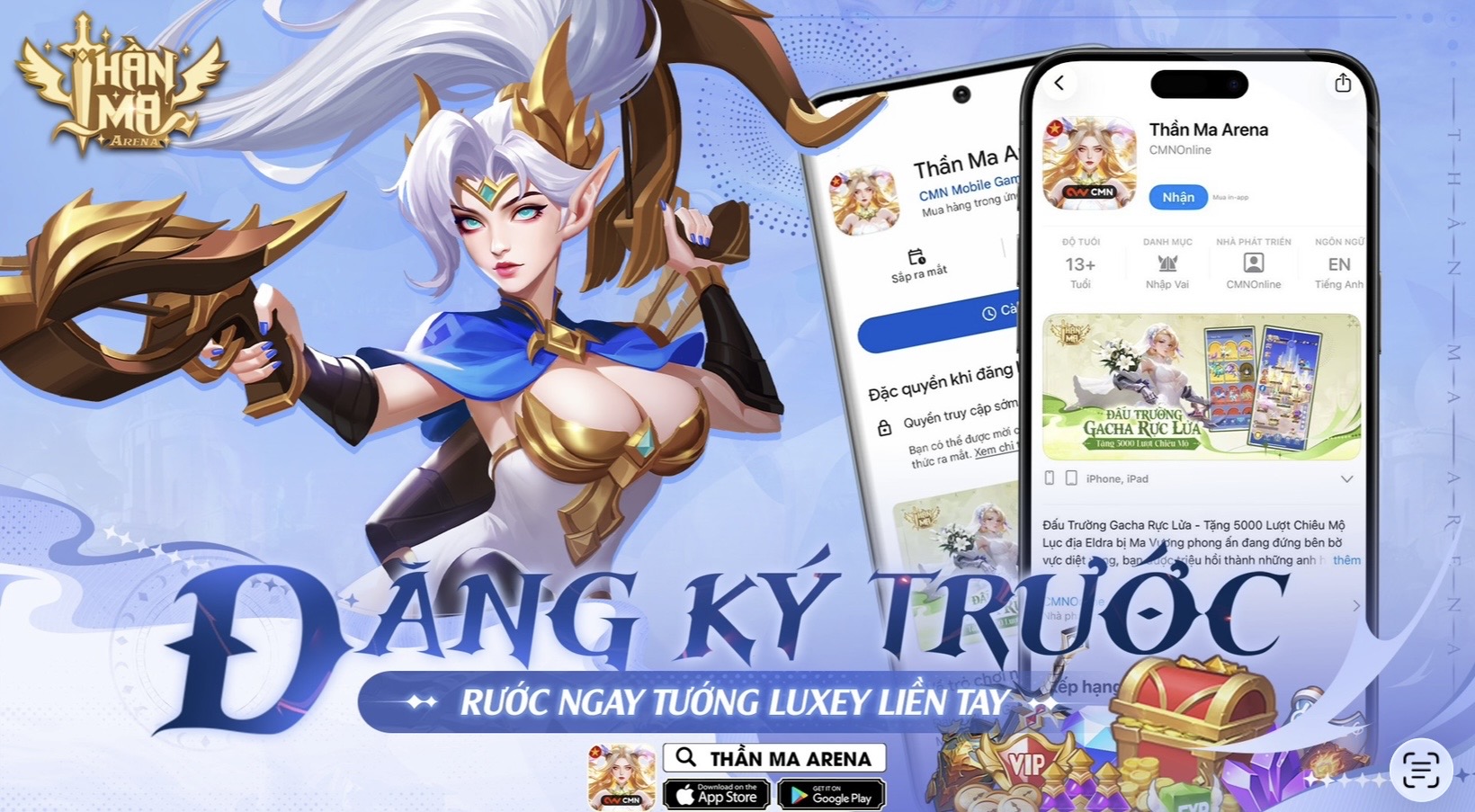 Thần Ma Arena mở đăng ký trước chơi lớn tặng tướng Luxey cực mạnh chào đón ra mắt ngày 13/5