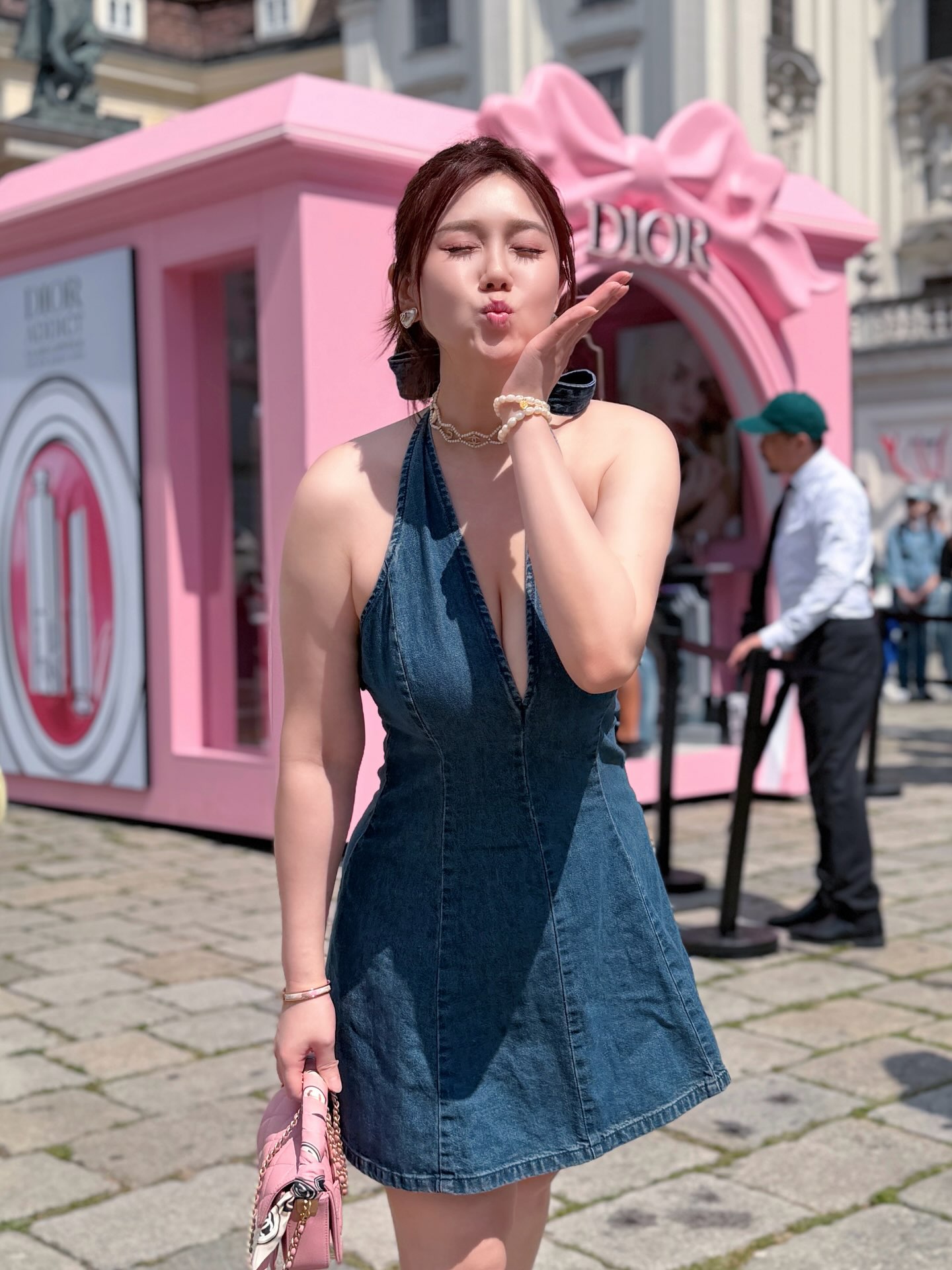 photo by snowy bai on july 09 2026 may be an image of one or more people hair dress sundress miniskirt and text that says tor co dior