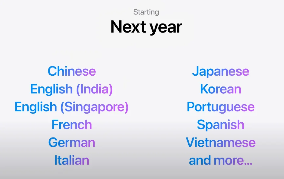 apple intelligence not supporting other languages v0 0lfyax0lkvxd1