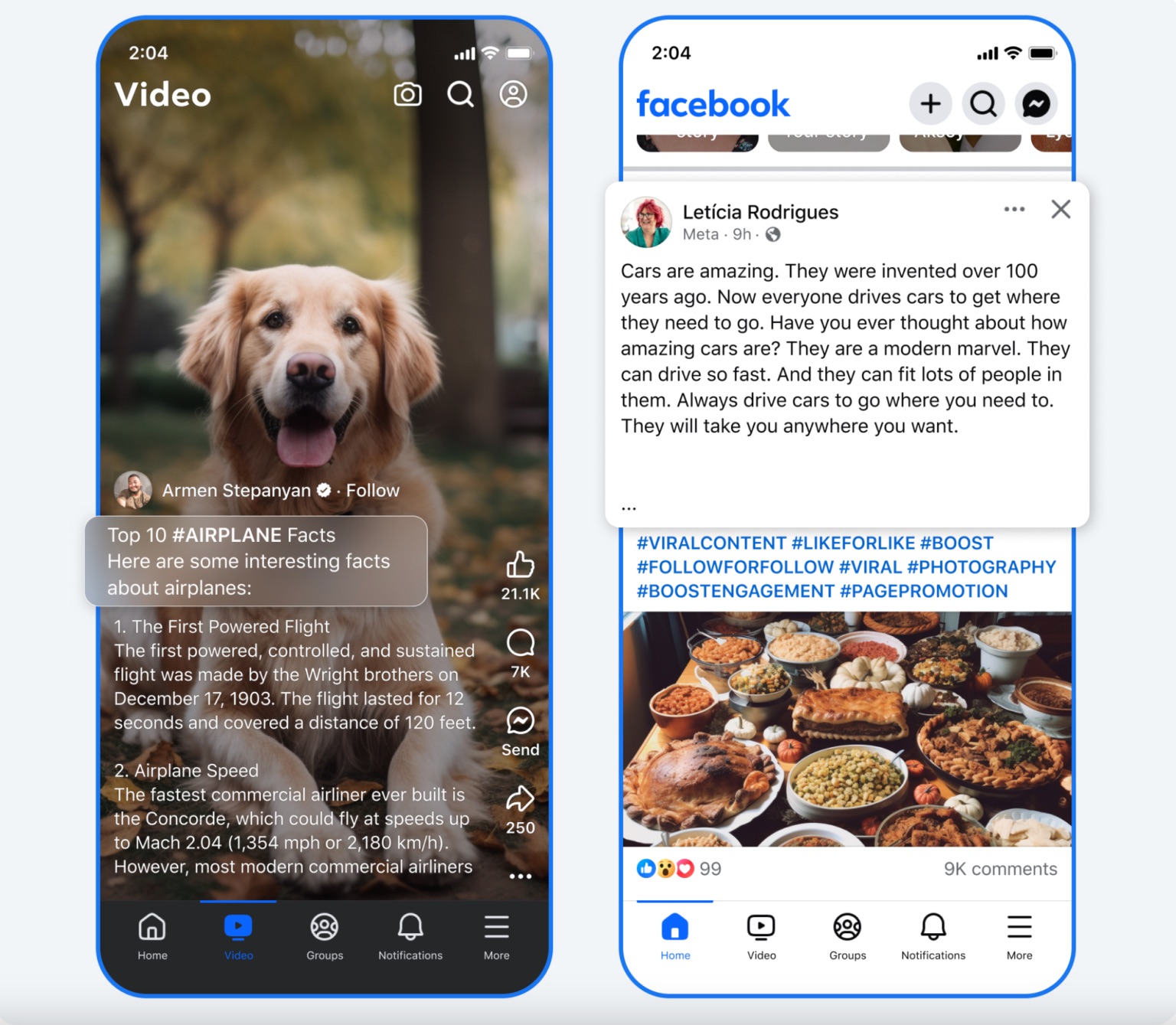 facebook spammy content