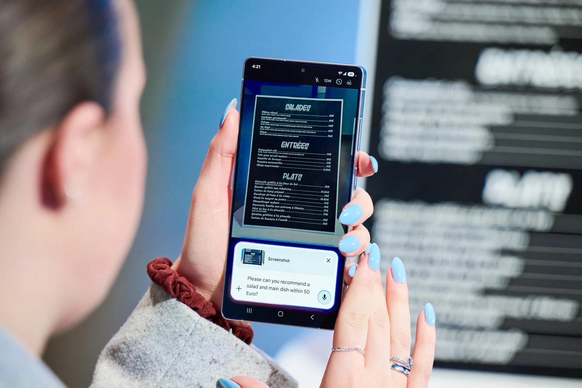 samsung galaxy s25 ultra gemini food recommendation