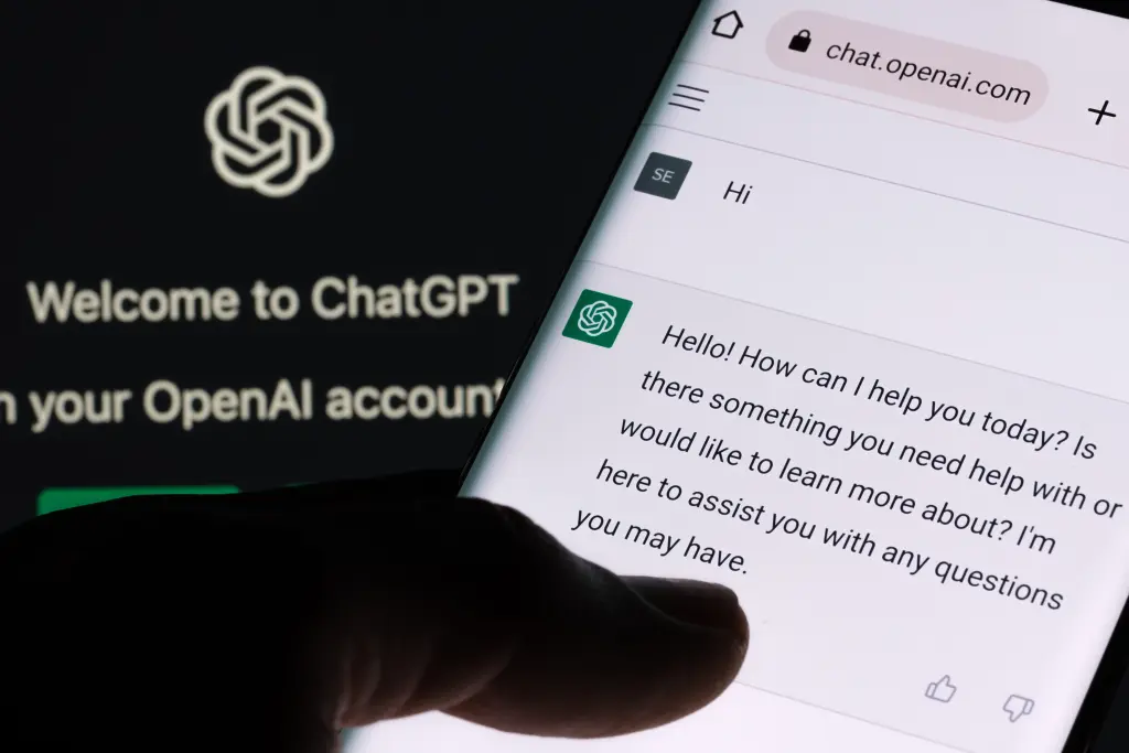 chatgpt chat bot screen seen 108467644