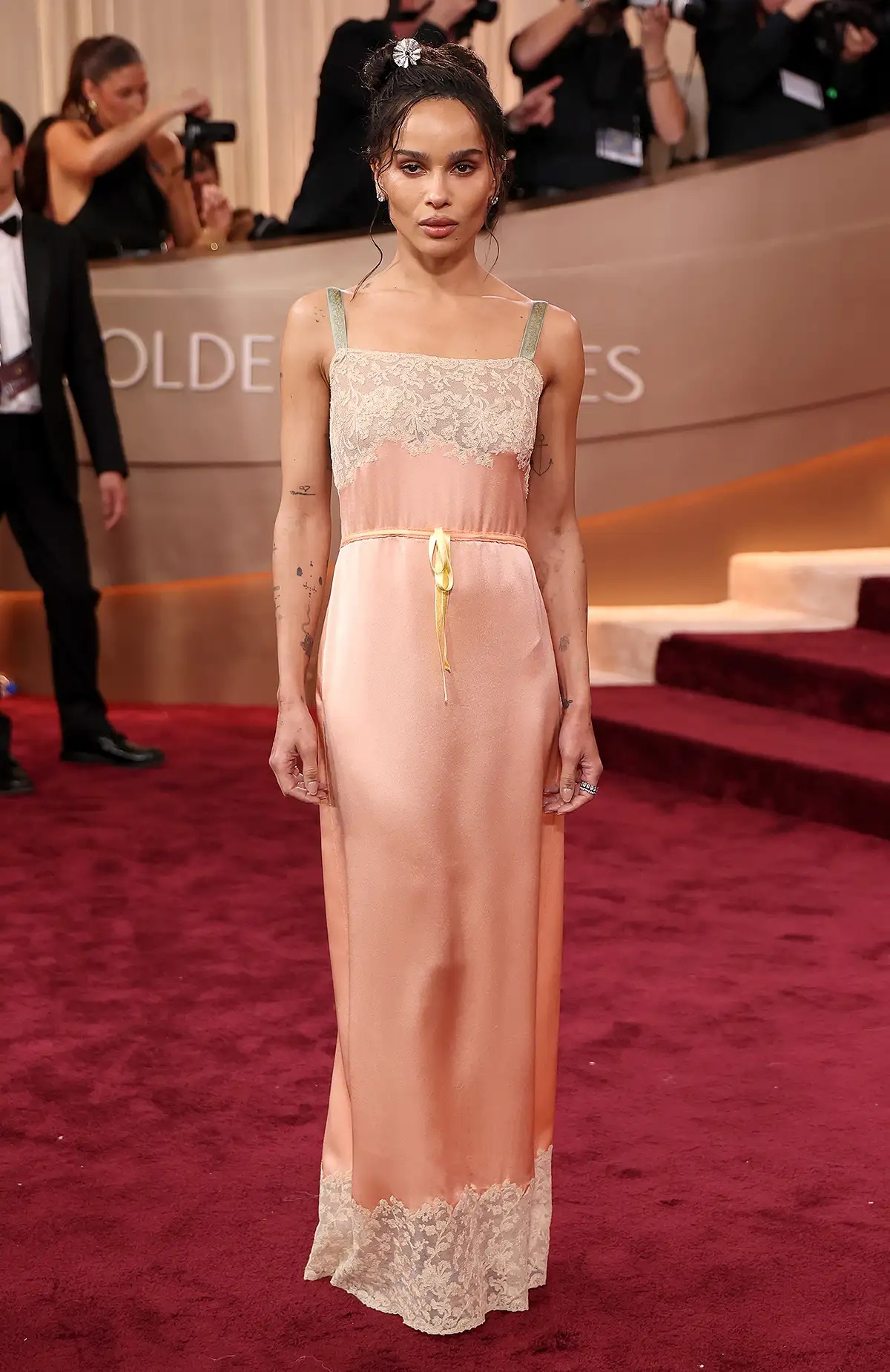 zoe kravitz arrivals golden glob
