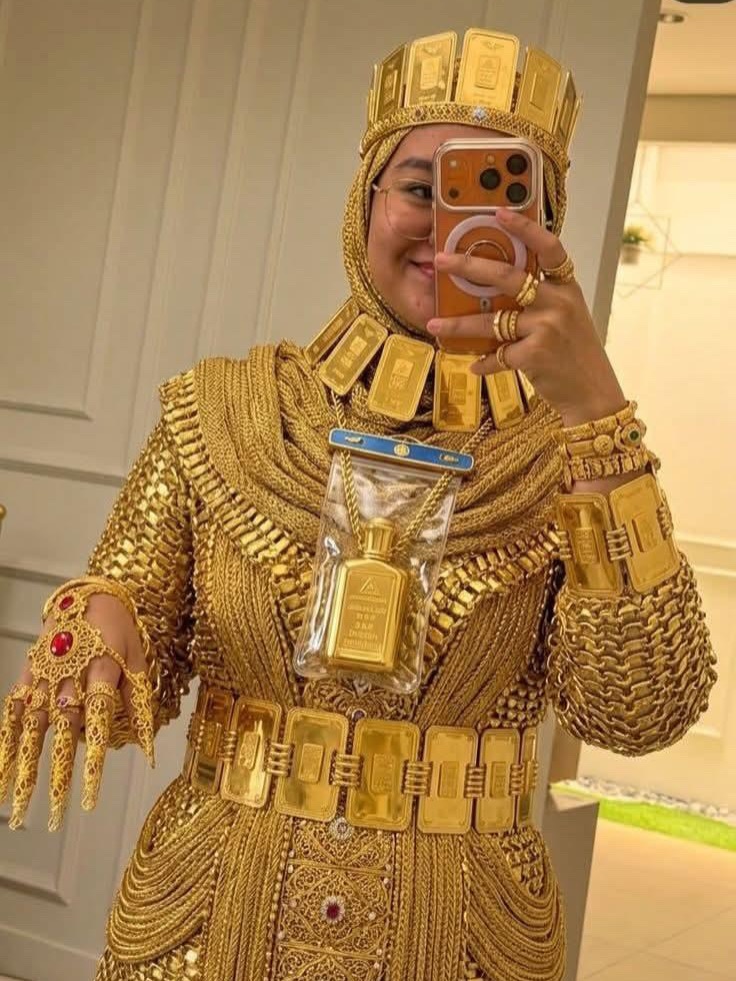 photo shared by olevelove on march 24 2026 tagging olevelovegold may be a selfie of headdress costume and text