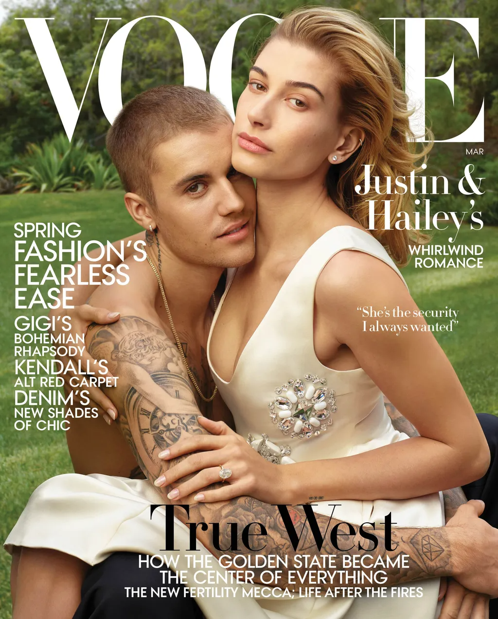 justin bieber hailey bieber vogue cover march 2019 07