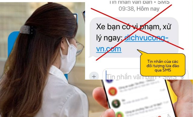 Công an phát thông báo tới những tài xế nhận được tin nhắn có nội dung sau