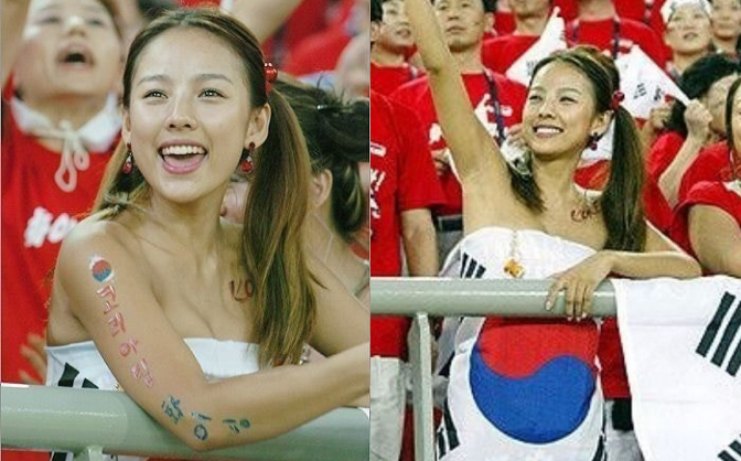 Ảnh Lee Hyori cổ vũ đội tuyển Hàn Quốc hot trở lại: Đúng là 