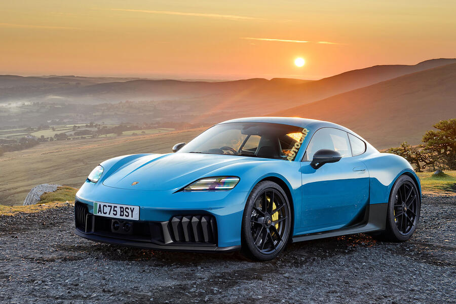 porsche cayman ev rendering 2024 web