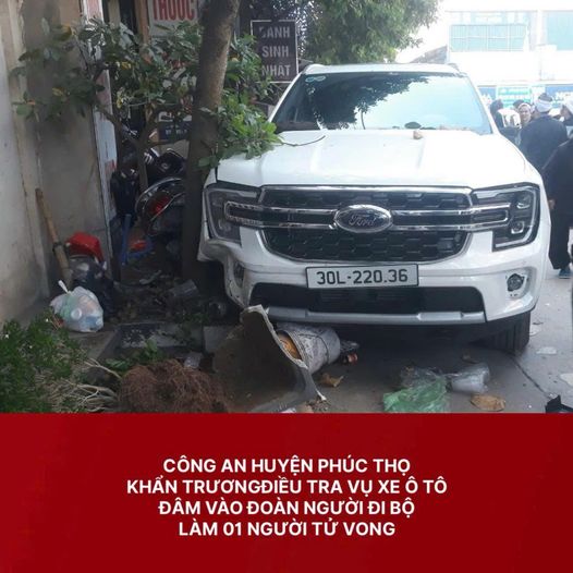 Tạm giữ tài xế tông vào đoàn người đưa tang ở Hà Nội khiến 1 người chết, 3 người bị thương