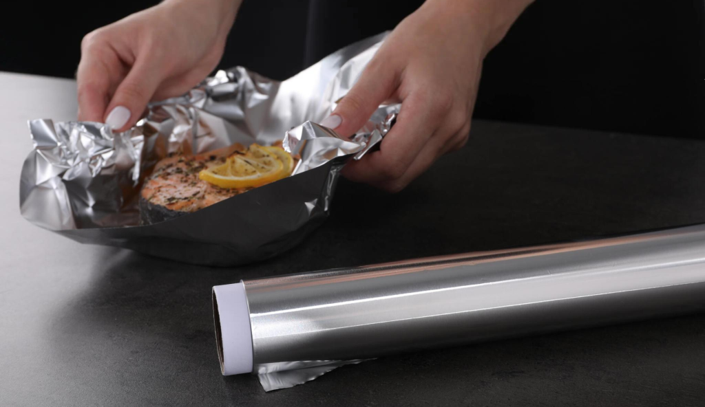 how to unstick food from aluminum foil