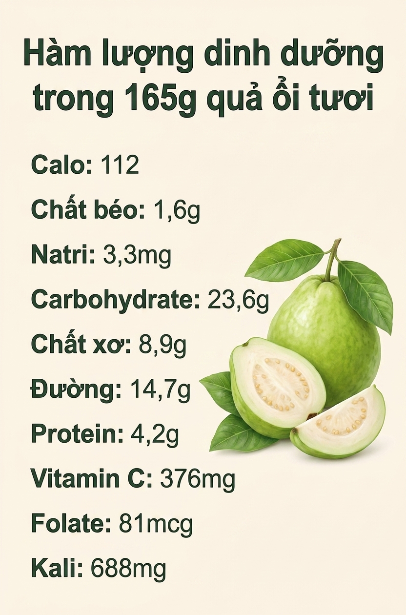 dinh duong trong qua oi