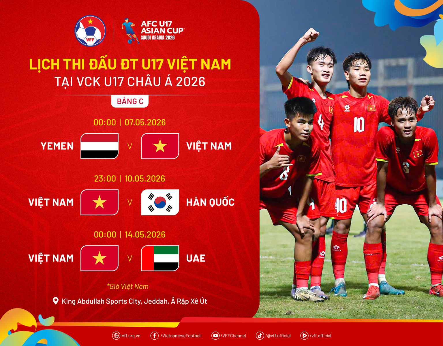 lich thi dau u17 viet nam
