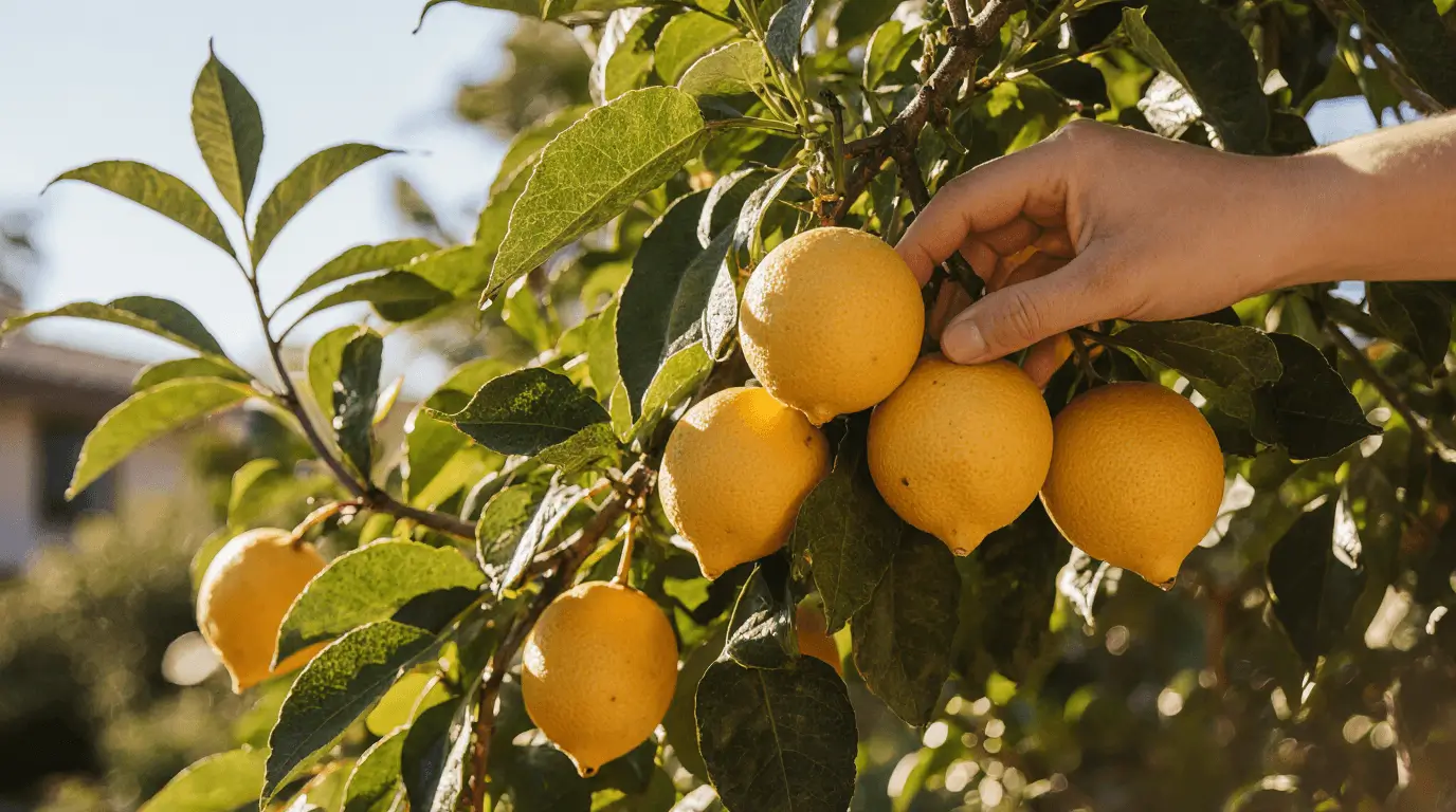 avibrantbackyardscenefeaturingahealthymeyerlemontreefullofbrightyellowlemonsgreenl0l08upe9r24u6q55i61v0