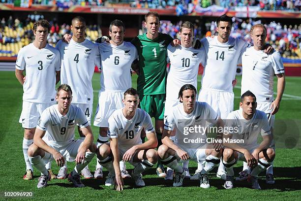 rustenburg south africa the new zealand team line up ahead of the 2010 fifa world cup south