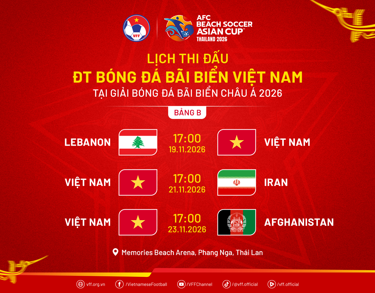 lich thi dau viet nam bai bien