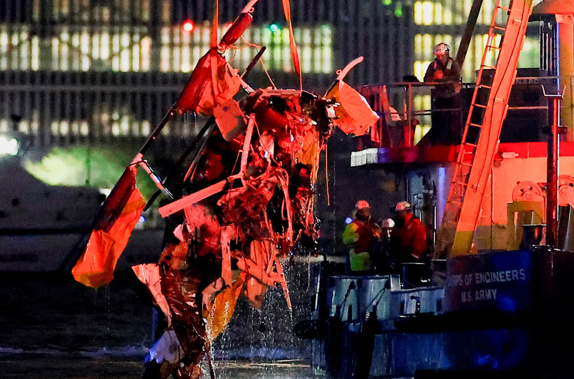 emergency personnel work scene helicopter 102329849