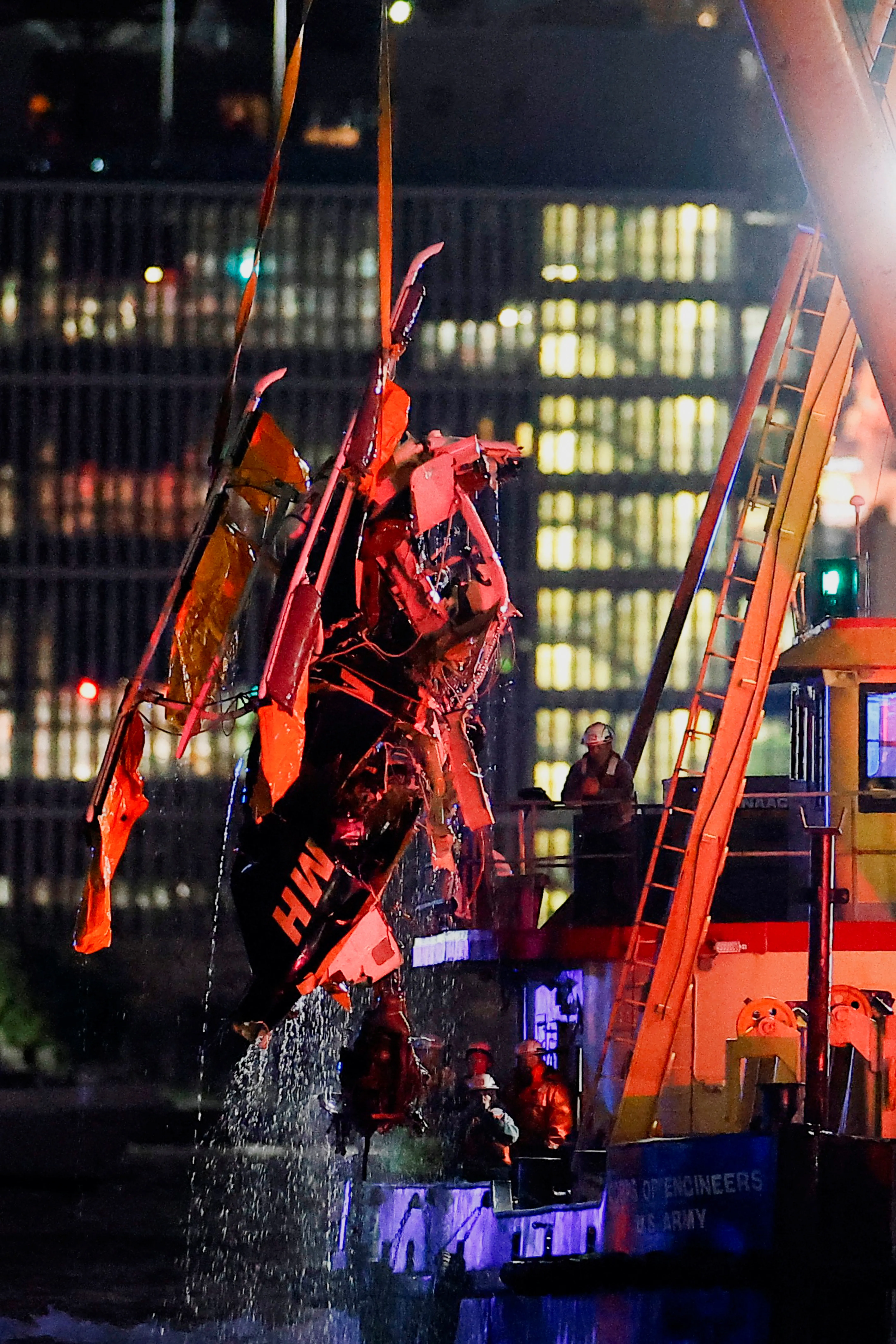 emergency personnel work scene helicopter 102330089