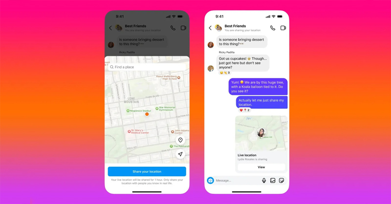 1 cach chia se vi tri truc tiep tren instagram
