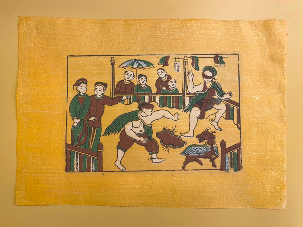 tranh giay dong ho bit mat bat de 26x37