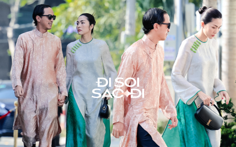 Tăng Thanh Hà nắm chặt tay Louis Nguyễn lộ diện tại đám cưới em gái, visual đỉnh như bìa tạp chí