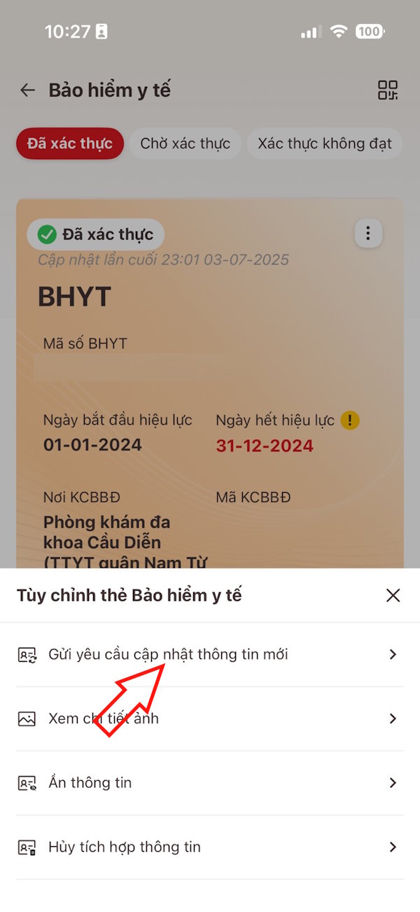 176741466029huong dan cap nhat the bhyt tren vneid