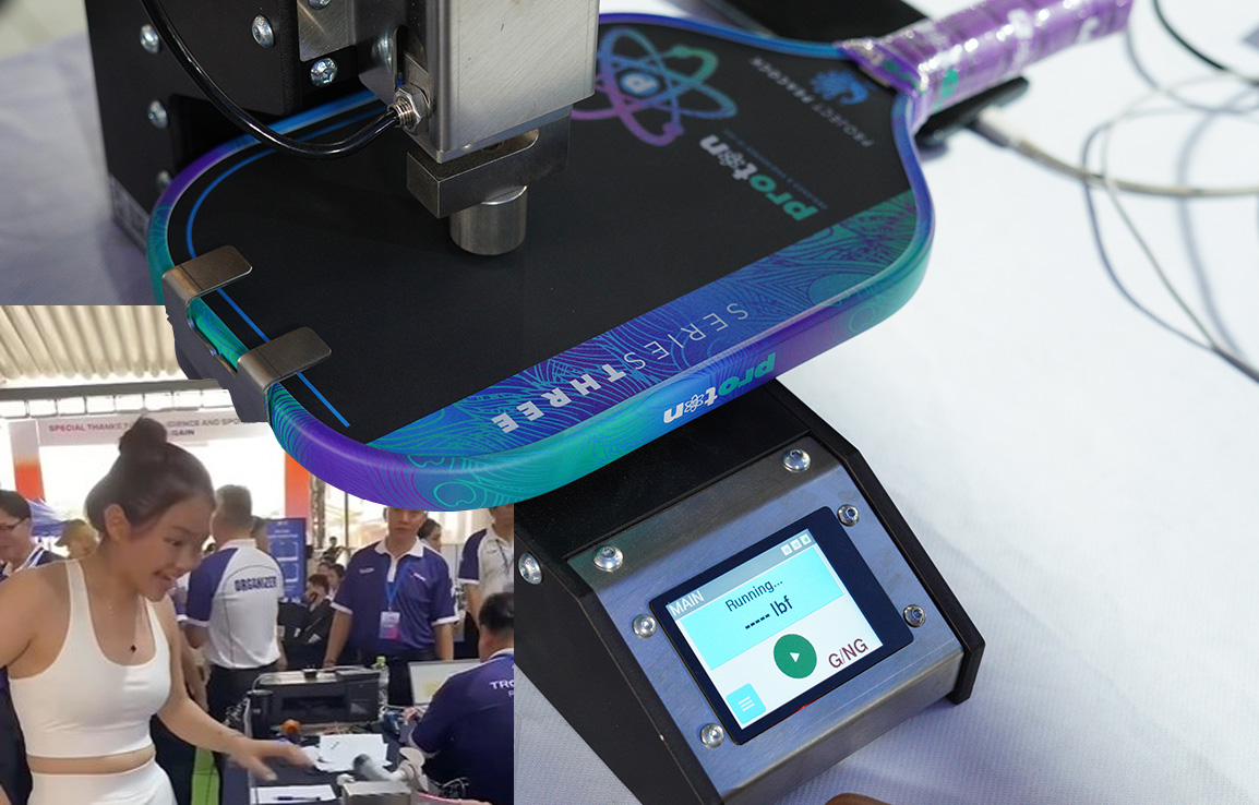 Cận cảnh chiếc máy test khiến bao tay vợt thấp thỏm không yên tại Pickleball D-Joy Tour 2026