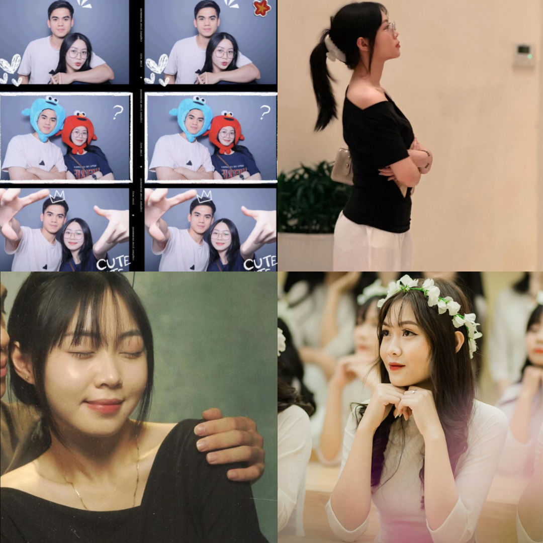 brown modern happy family photo collage