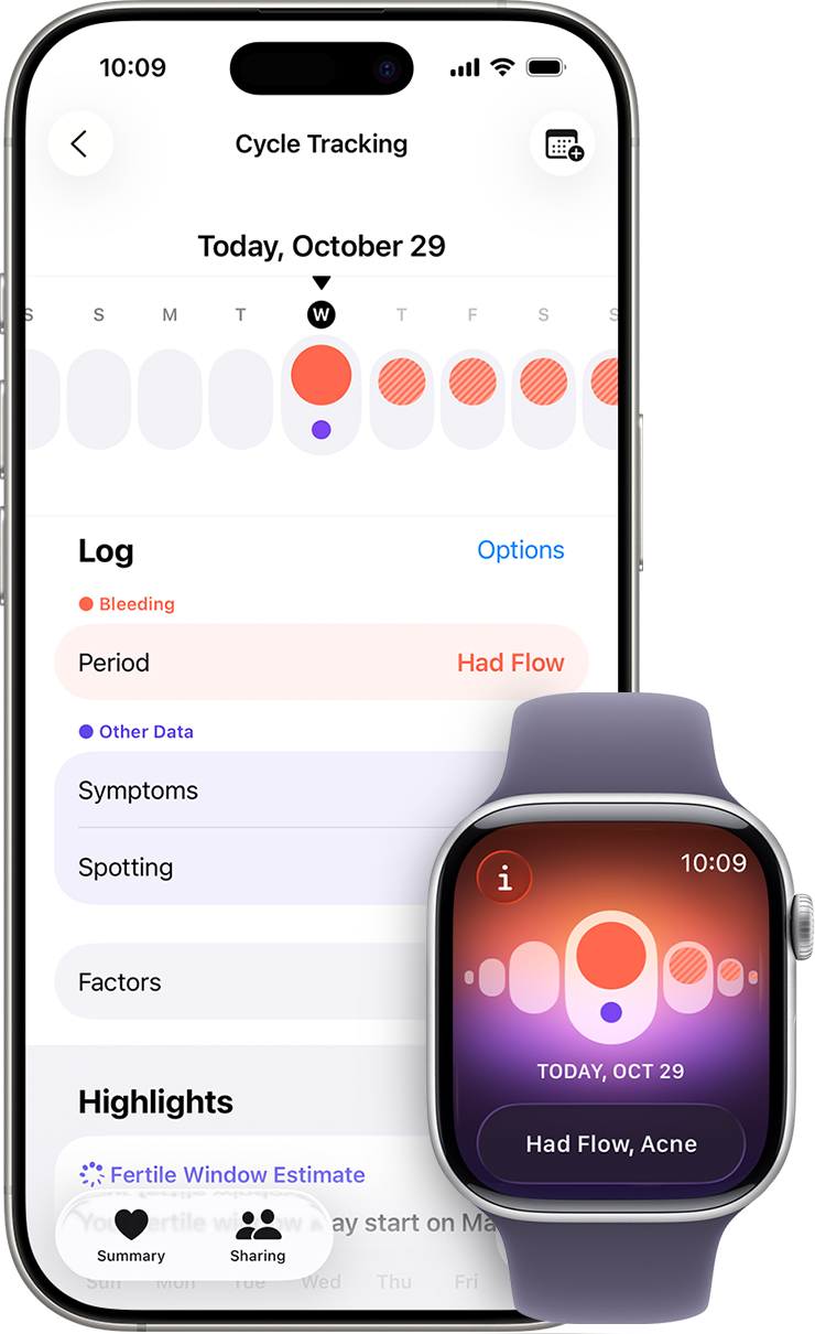 ios 26 iphone 16 pro watchos 26 series 10 health cycle tracking hero
