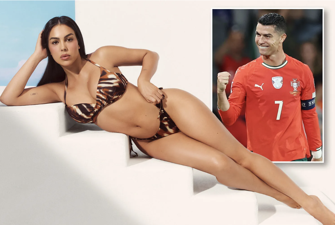 Georgina diện bikini nóng bỏng gây choáng trong khi Ronaldo lập kỉ lục với kỳ World Cup thứ 6