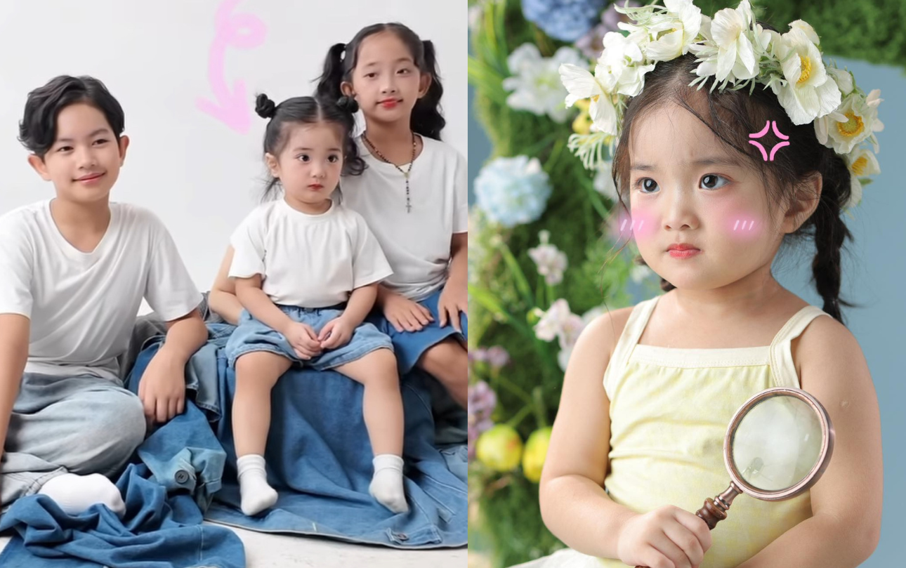 3 nhóc tỳ nhà Khánh Thi - Phan Hiển cực đáng yêu: Kubi ra dáng hot boy, Anna điệu đà, Lisa chiếm trọn 